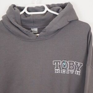 Toby Keith TK Tribute Hoodie in Slate Gray Sz XL Gildan Hooded Sweatshirt